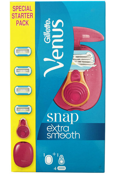 Gillette Venus Snap Razor + 4 Blades Venus rakhyvel