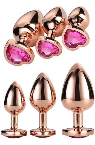 Gleaming Love Rose Gold Plug Set Analpluggar paket