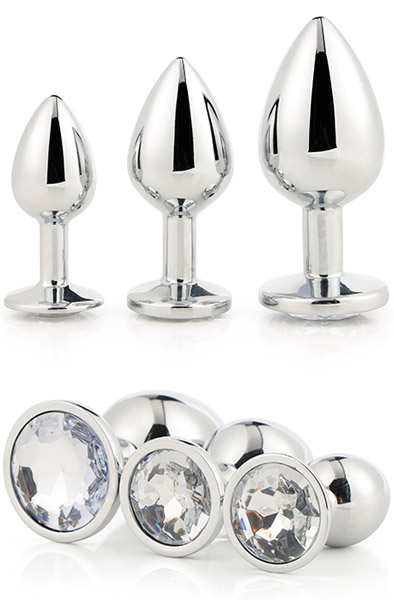Gleaming Love Silver Plug Set Analpluggar paket