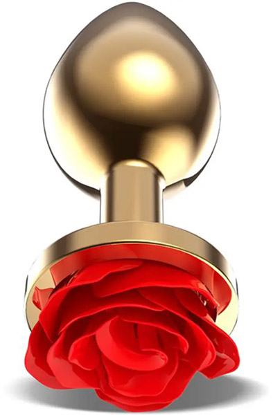 Golden Metal Anal Plug With Analplugg metall