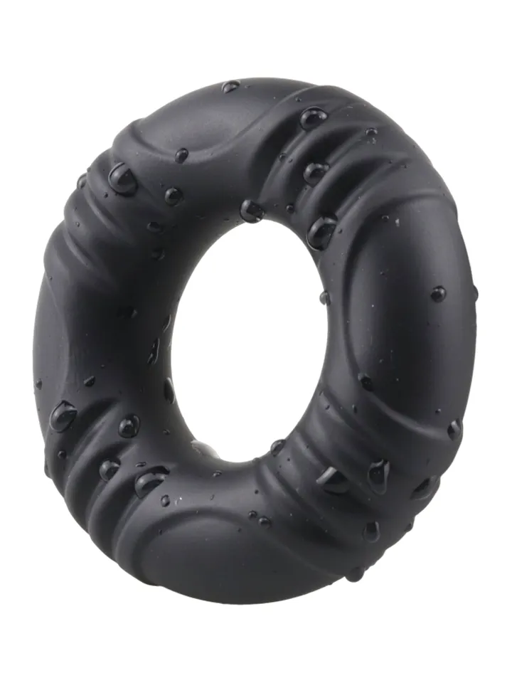 Great Fit Silicone Cock Ring Black Penisring