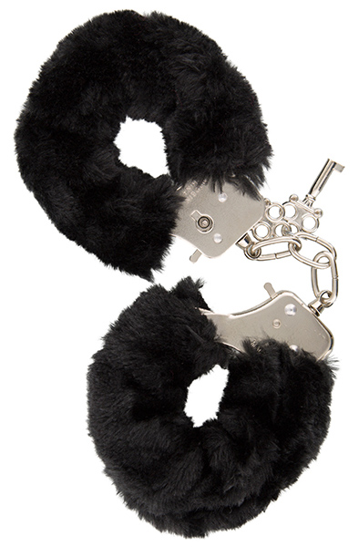 Guilty Pleasure Furry Handcuffs Black Handbojor med fluff