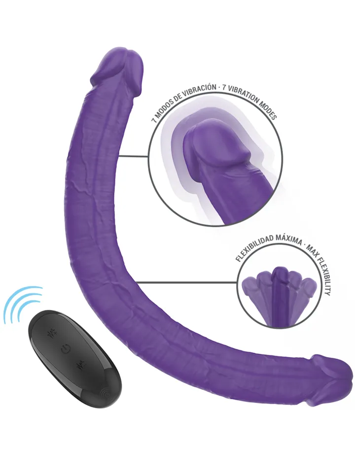 Gunter Dildo Double Vibrator Remote Control Dubbeldildo med vibrator