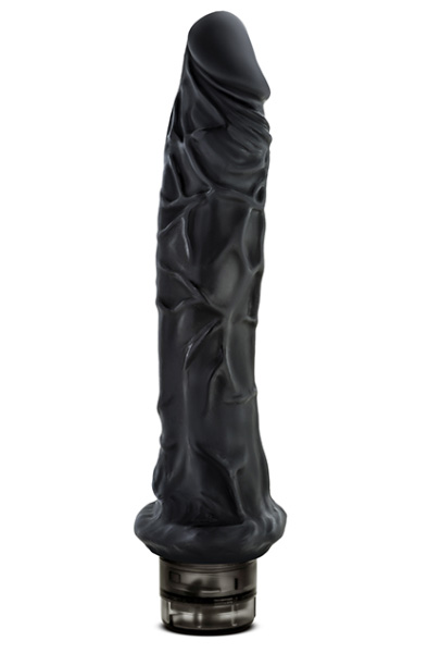 Hard Steel Power 10 Black 25 cm Dildo med vibrator