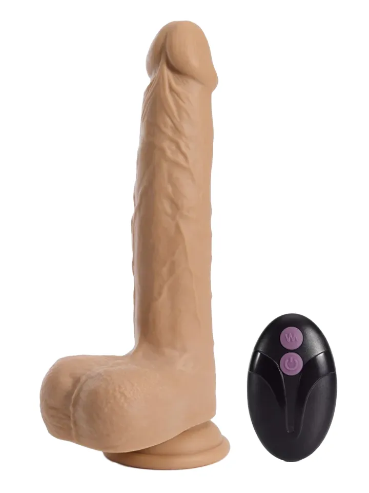 Idalis Thrusting & Vibrating Dildo Flesh 23 cm Dildo med vibrator