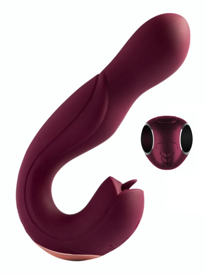 Joi Pro Rotating Head G-spot Vibrator & Clit Licker Red G-punktsvibrator