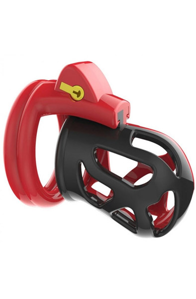 Joker Chastity Cage Red-Black Kyskhetsbur