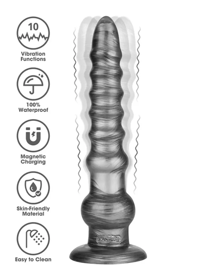 King Sized Vibrating Vibrax Slider 32,3 cm Anaalidildo vibraattorilla