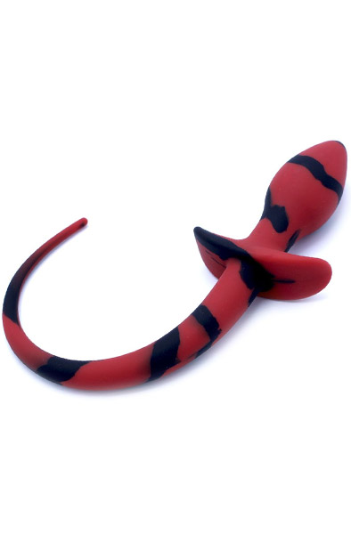 Kiotos Anal Plug Dog Tail Black/Red Anaalitappi hännällä