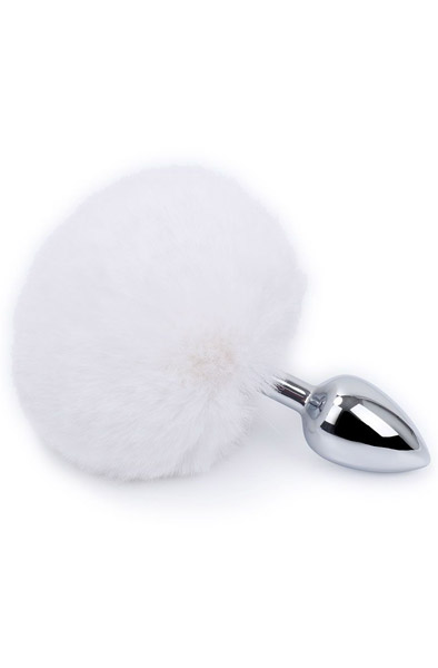 Kiotos Bunny Tail White Analplugg med svans
