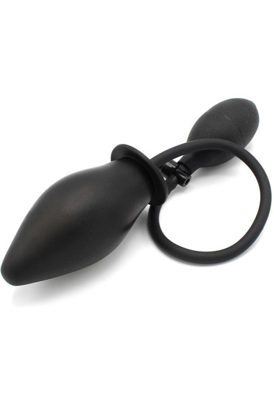 Kiotos Inflated Anal Spade Plug Black Pumpattava anaalitappi