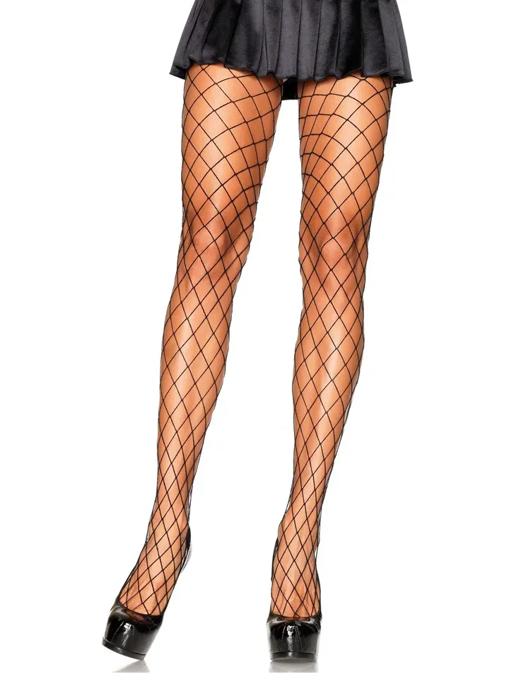 Leg Avenue Diamond Fishnet Pantyhose One Size Fishnet Strumpbyxa