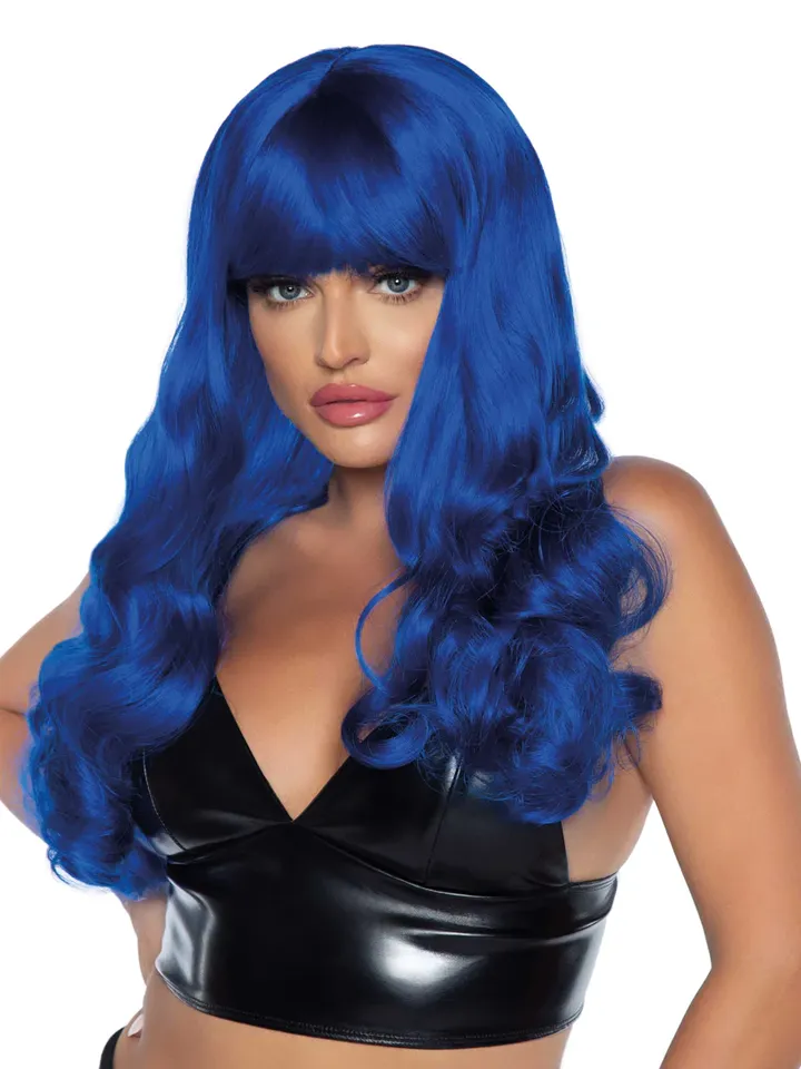 Leg Avenue Misfit Long Wavy Wig Blue Peruukki