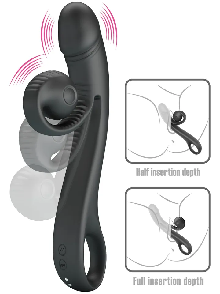 Love Romance Selma Snail Rabbit Black G-punktsvibrator