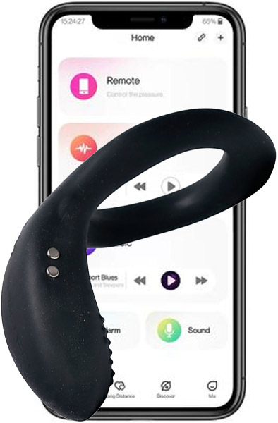 Lovense Diamo Vibrating Cockring Kauko-ohjattava värisevä penisrengas