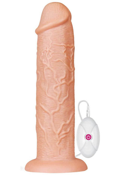 Lovetoy Realistic Long Vibrating Dildo 28 cm XL-dildo värinätoiminnolla