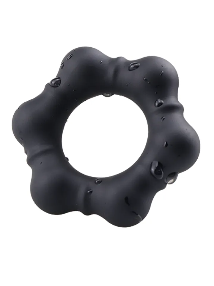 Luminous Silicone Cock Ring Black Penisring