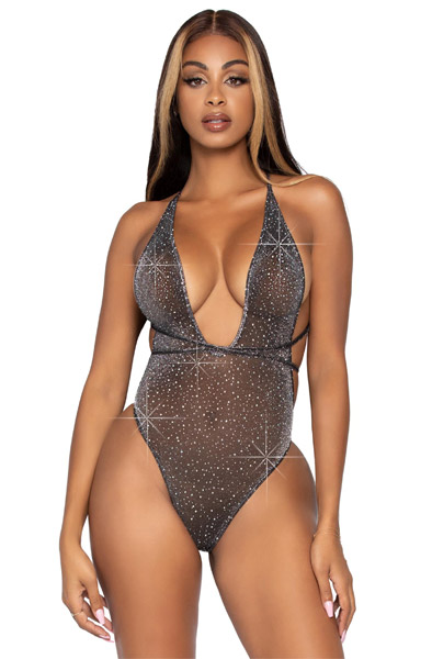 Lurex & Rhinestone Teddy O/S Teddy