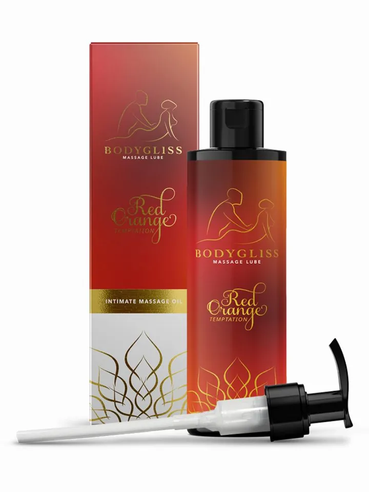 Massage Oil & Lubricant Red Orange Temptation 150 ml Hierontaöljy