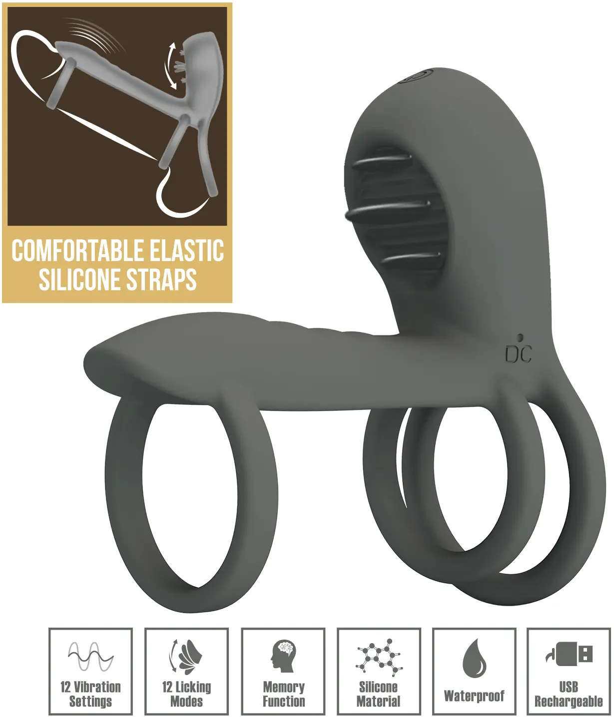 Master Ring Vibrating Cock Ring Penisrengas vibraattorilla