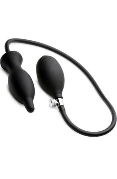 Master Series Dark Inflator Anal Plug Uppblåsbar analplugg