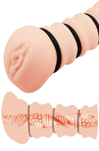 Masturbating Vagina Sleeve With Rings Tekopillu
