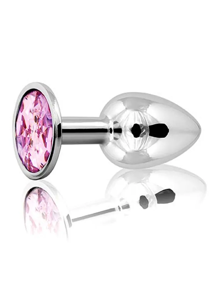 Metal Plug Silver/Pink Small Analplugg metall