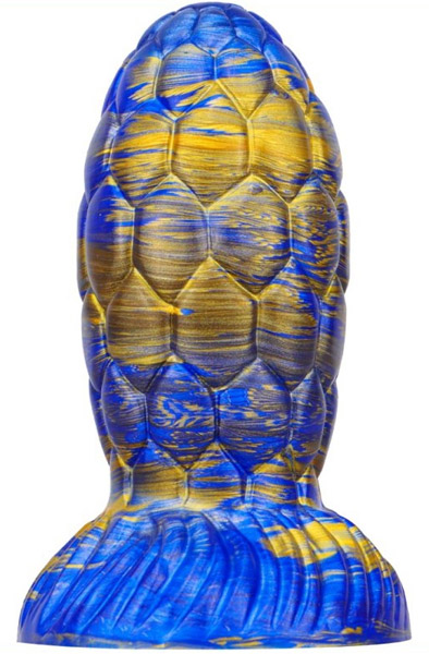 Metallic Dragon Egg Dildo Warnax Blue/Gold 15,5 cm Dragon dildo