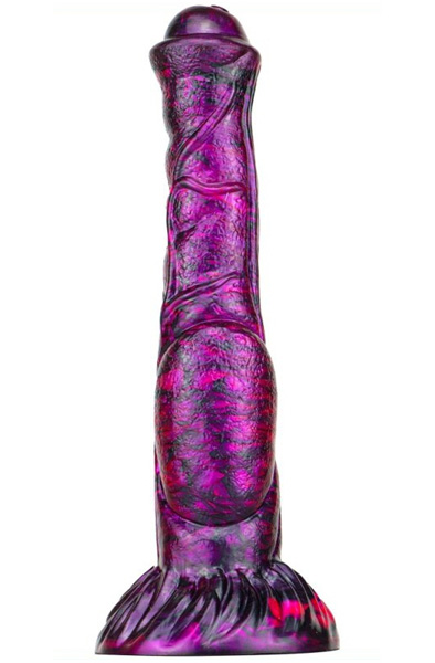 Metallic Fantasy Dildo Jumbox Purple/Black 24 cm Dragon dildo