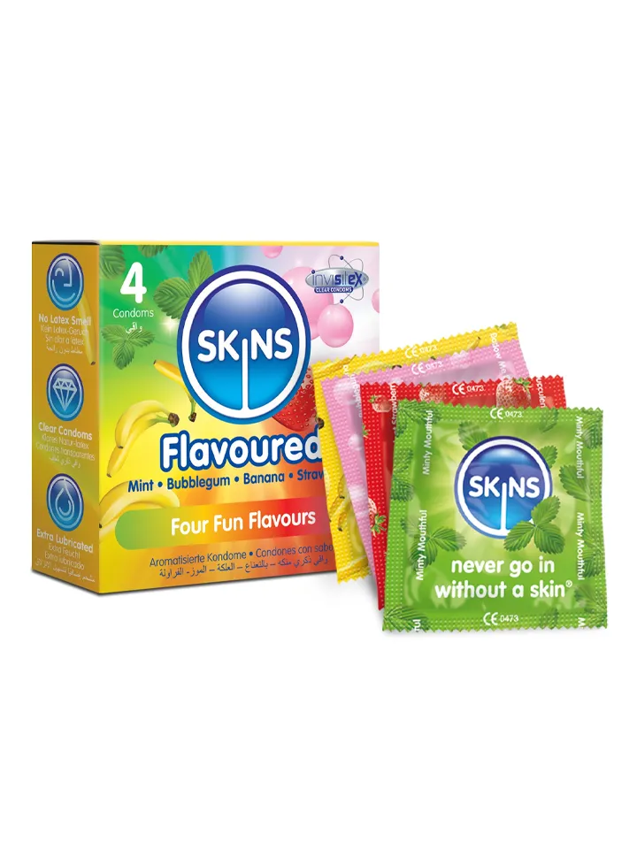 Mixed Flavored Condom 4-pack Maustetut kondomit
