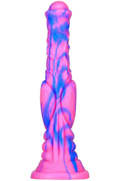 Monster Dildo Long Pink-Blue 30 cm Dragon dildo