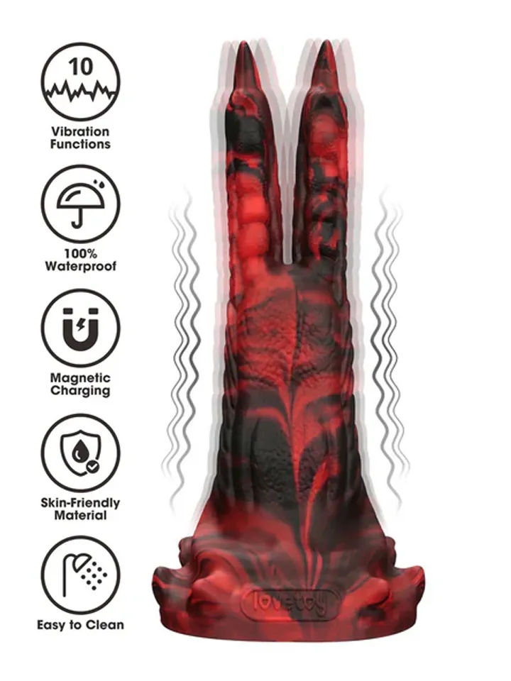 Monster Savage Double Claw Vibrating Dildo Dragon Dildo