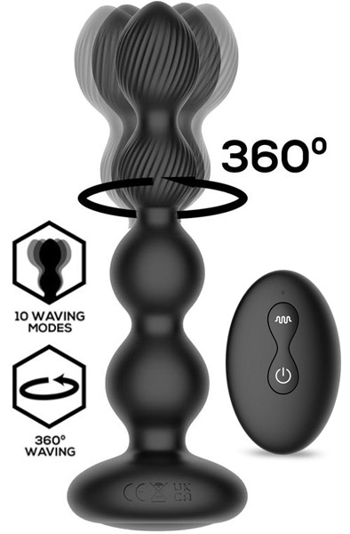 Mouve Butt Plug With Waving & Vibration With Remote Värisevä anaalitappi