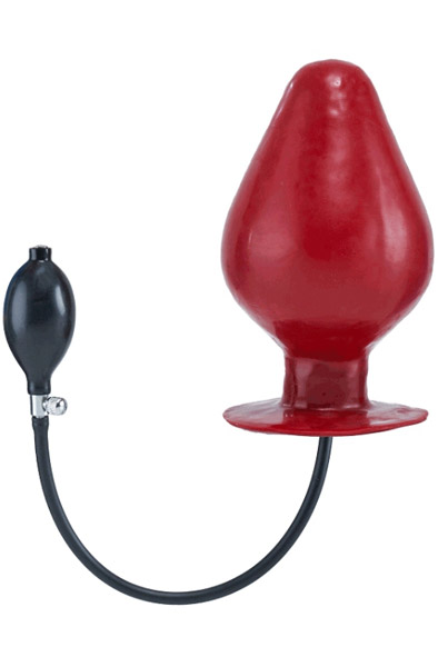 Mr B Inflatable Latex Plug Vortex Red XL Pumpattava anaalitappi