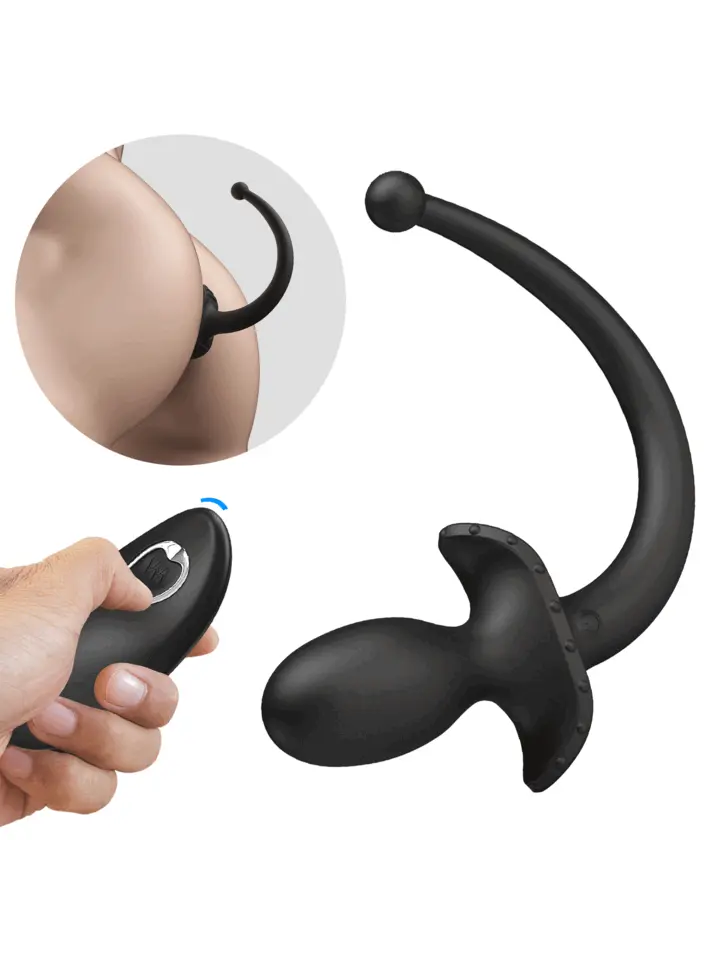 Mr. Play Remote Control Vibrating Butt Plug Tail Analplugg med vibrator
