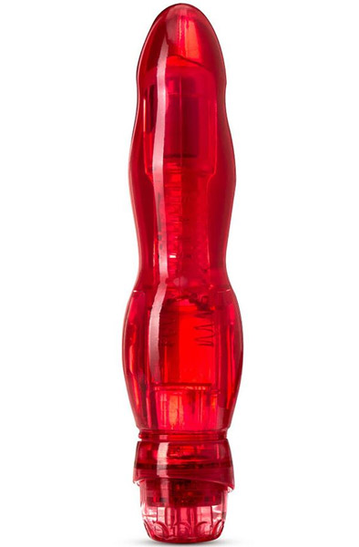 Naturally Yours Flamenco Red 17cm Dildo med vibrator