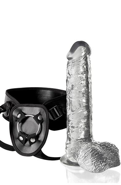 NMC Invisible Hunter Dong & Harness 15,5cm Strap-on med sele