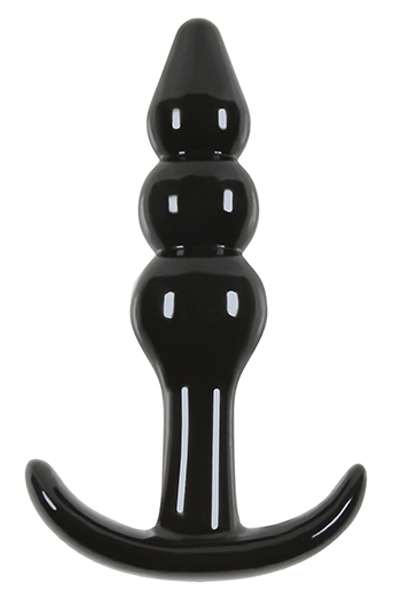 NS Novelties Jelly Rancher T-Plug Ripple Black Analplugg