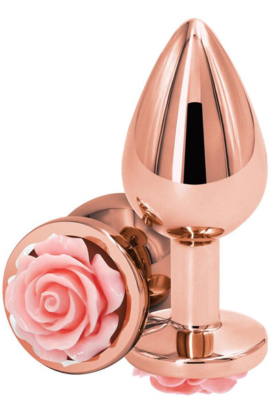 NS Novelties Rose Buttplug Medium Pink Anaalitappi metallia