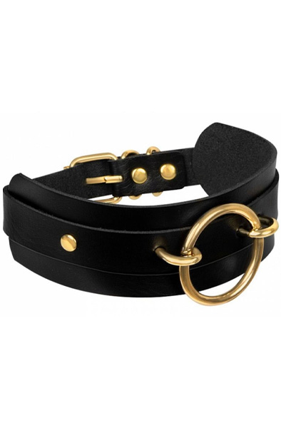 O-Ring Front Collar Black Choker