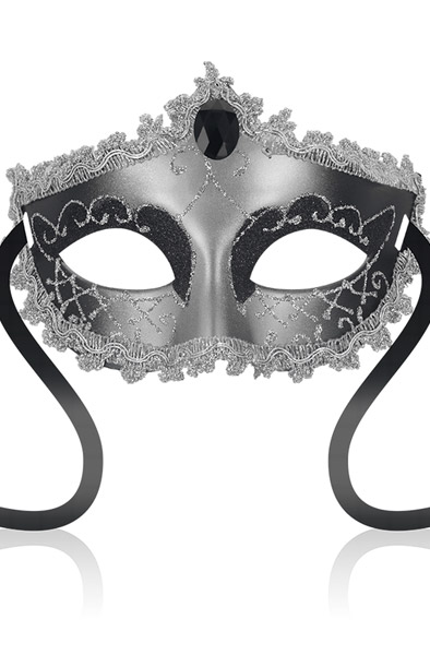 Ohmama Masks Black Diamond Eyemask Grey BDSM mask