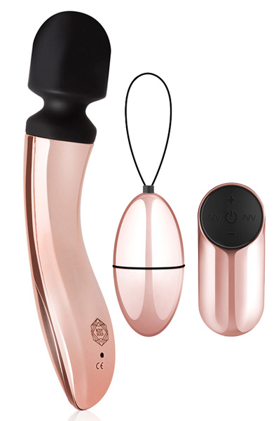 Paketerbjudande Rosy Gold Wand + Vibrating Egg Pakettitarjous