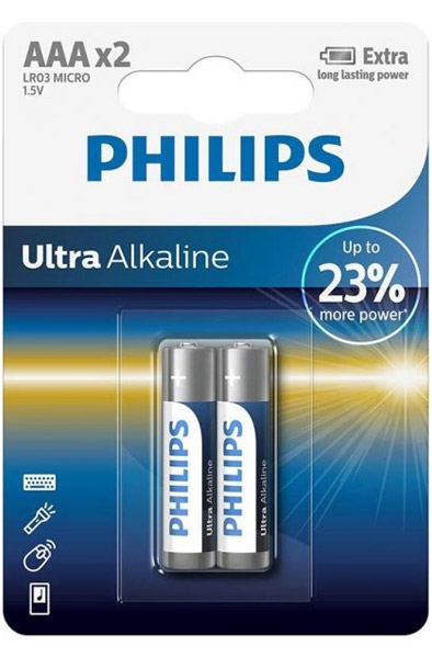 Philips Ultra Alkaline AAA 2-pack Patterit AAA view 2