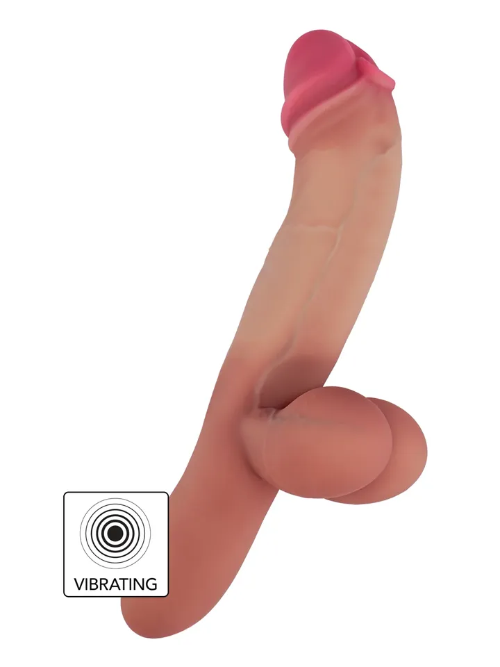 Pierced Punisher Vibrating Dildo Liquid Silicone Dildo med vibrator