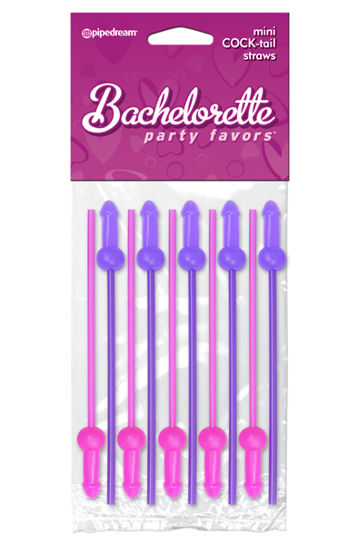 Pipedream Bachelorette Party Favors Mini COCK-tail Straws Snopp Sugrör