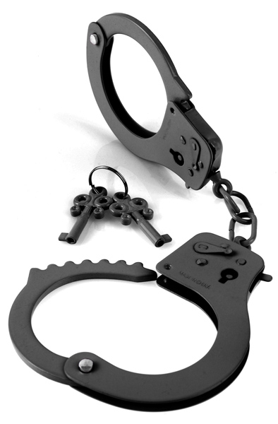 Pipedream Fetish Fantasy Designer Metal Handcuffs Black Handklovar