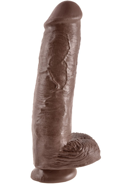 Pipedream King Cock With Balls Brown 28 cm XL dildo