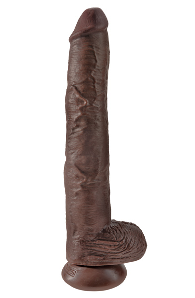 Pipedream King Cock With Balls Brown 36cm XL dildo