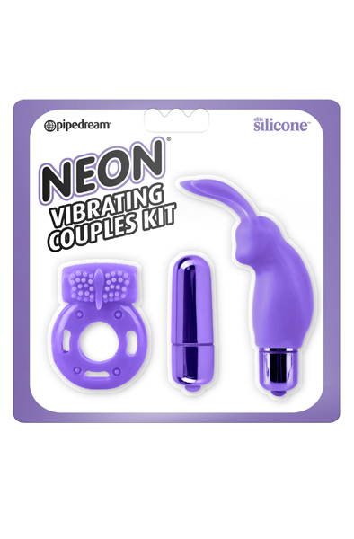 Pipedream Neon Vibrating Kit Purple Paket för par
