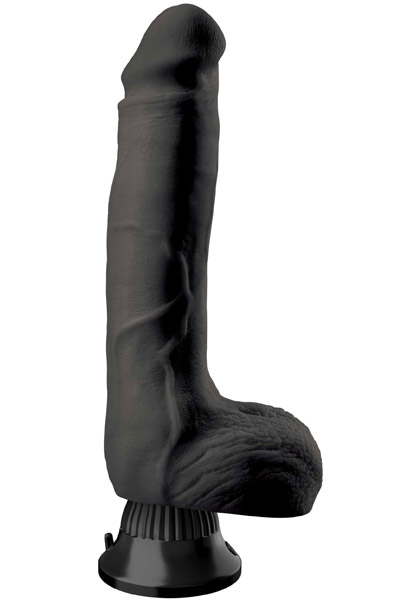 Pipedream Real Feel Deluxe 7 Black 23cm Dildo med vibrator